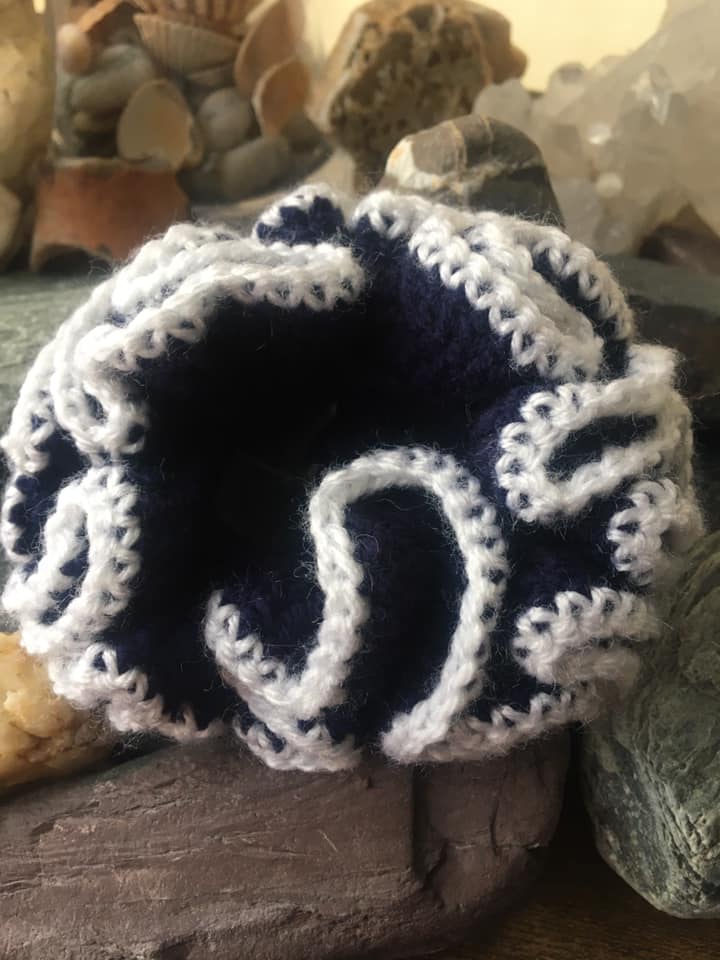 Hair Scrunchie-Crochet Large Ruffle Hair Scrunchie-Crochet Large Ruffle
