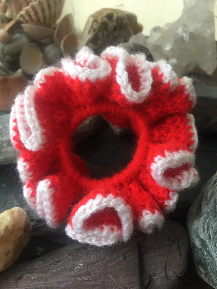 Hair Scrunchie-Crochet Ruffle Hair Scrunchie-Crochet Ruffle