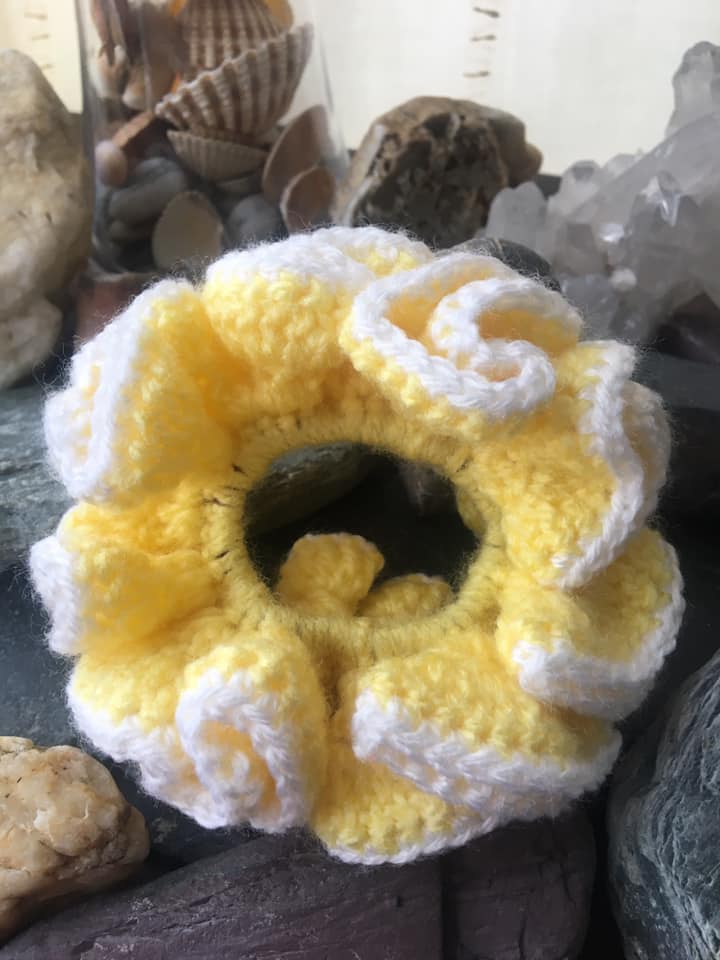 Hair Scrunchie-Crochet Large Ruffle Hair Scrunchie-Crochet Large Ruffle