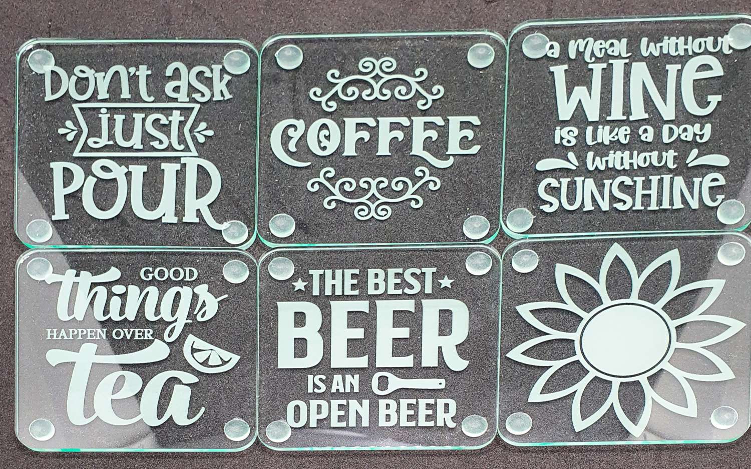 Acrylic or Slate Coasters Acrylic or Slate Coasters