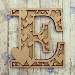 Hearts personalised hand painted Letter/Initial wall plaque