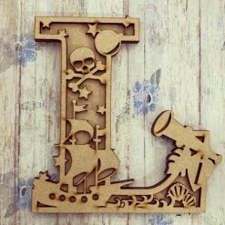 Pirate personalised hand painted Letter/Initial wall plaque