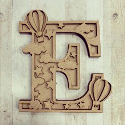 Hot Air Balloon, personalised hand painted letter/initial wall plaque