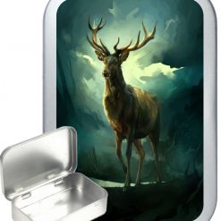 Stag Return Hinged Tin, Pocket Tin, Pill Tin, Sewing Tin, Storage Tin, 50ml Tin