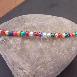 Multi coloured Glass Pearl Necklace. 1