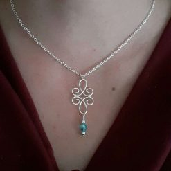 Wire Swirl Pendant Necklace