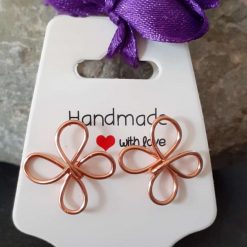 Copper Flower Stud Earrings 4 Copper Flower Stud Earrings 4