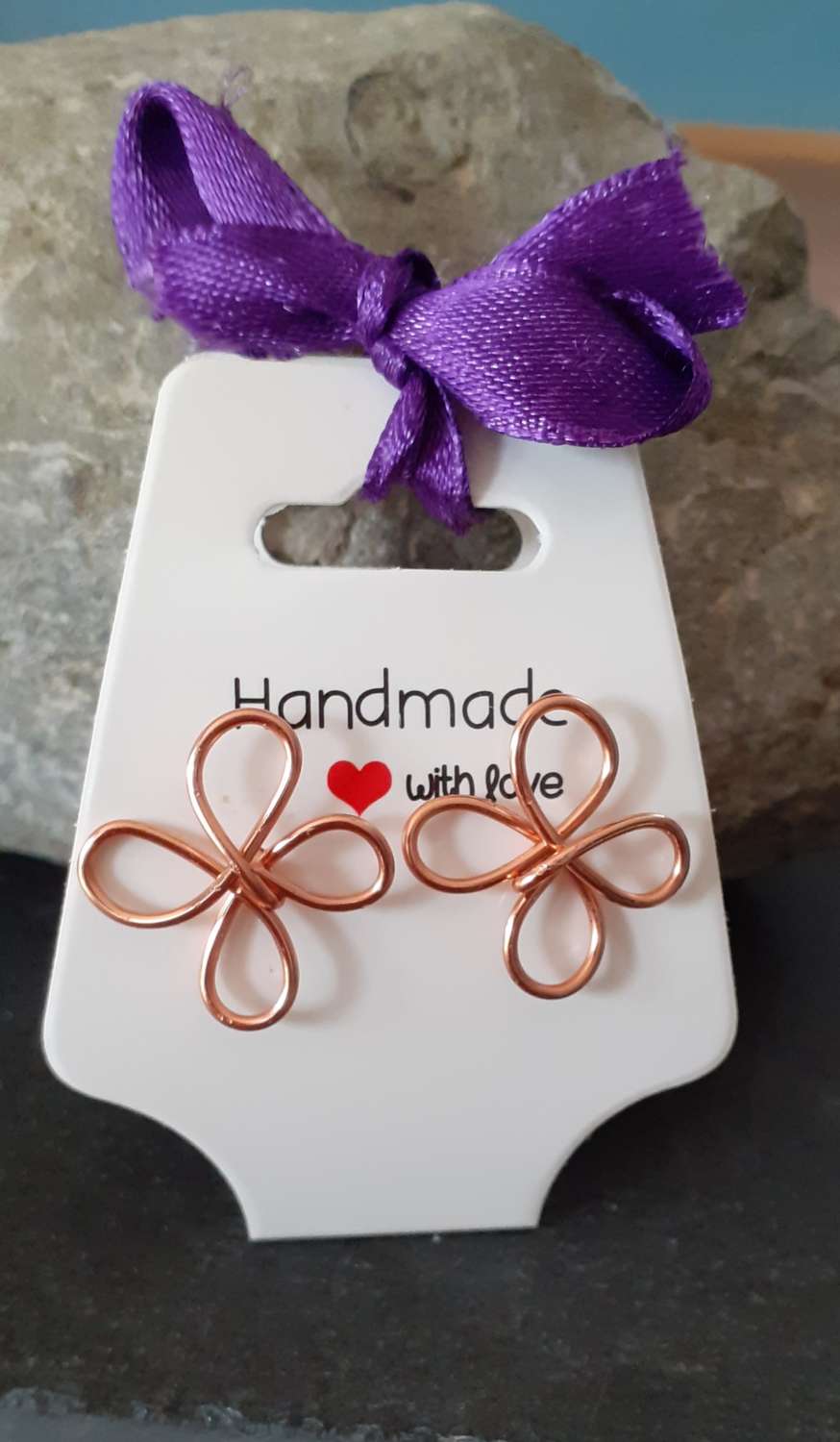 Copper Flower Stud Earrings Copper Flower Stud Earrings