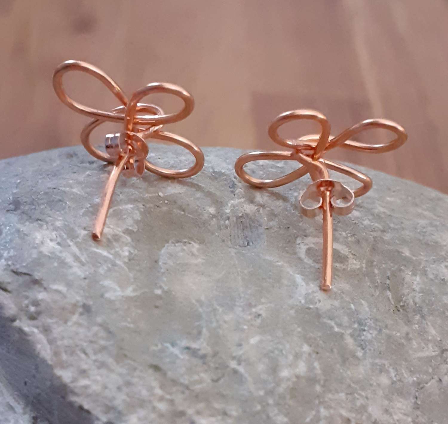 Copper Flower Stud Earrings Copper Flower Stud Earrings