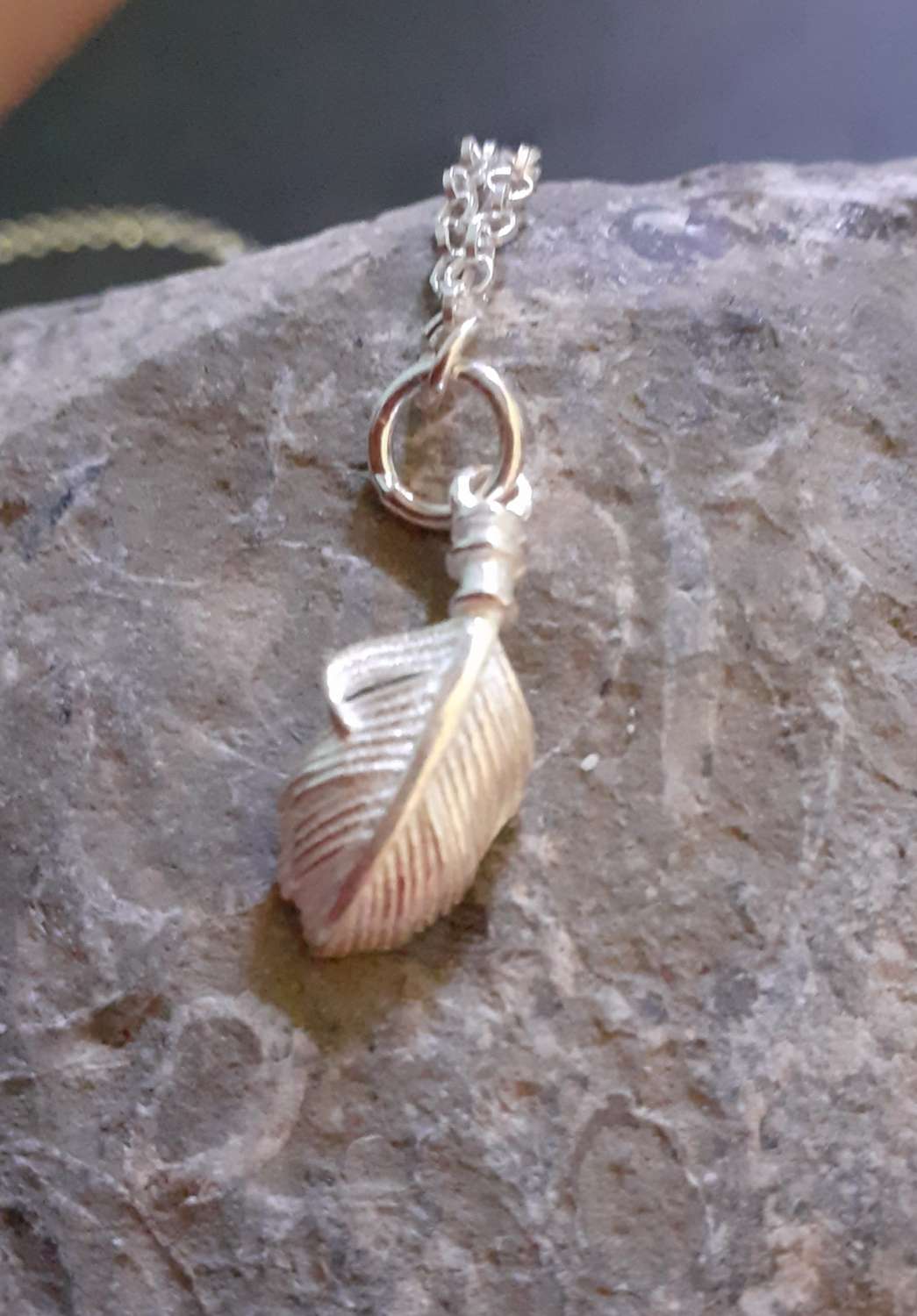 Sterling Silver Feather Necklace Sterling Silver Feather Necklace