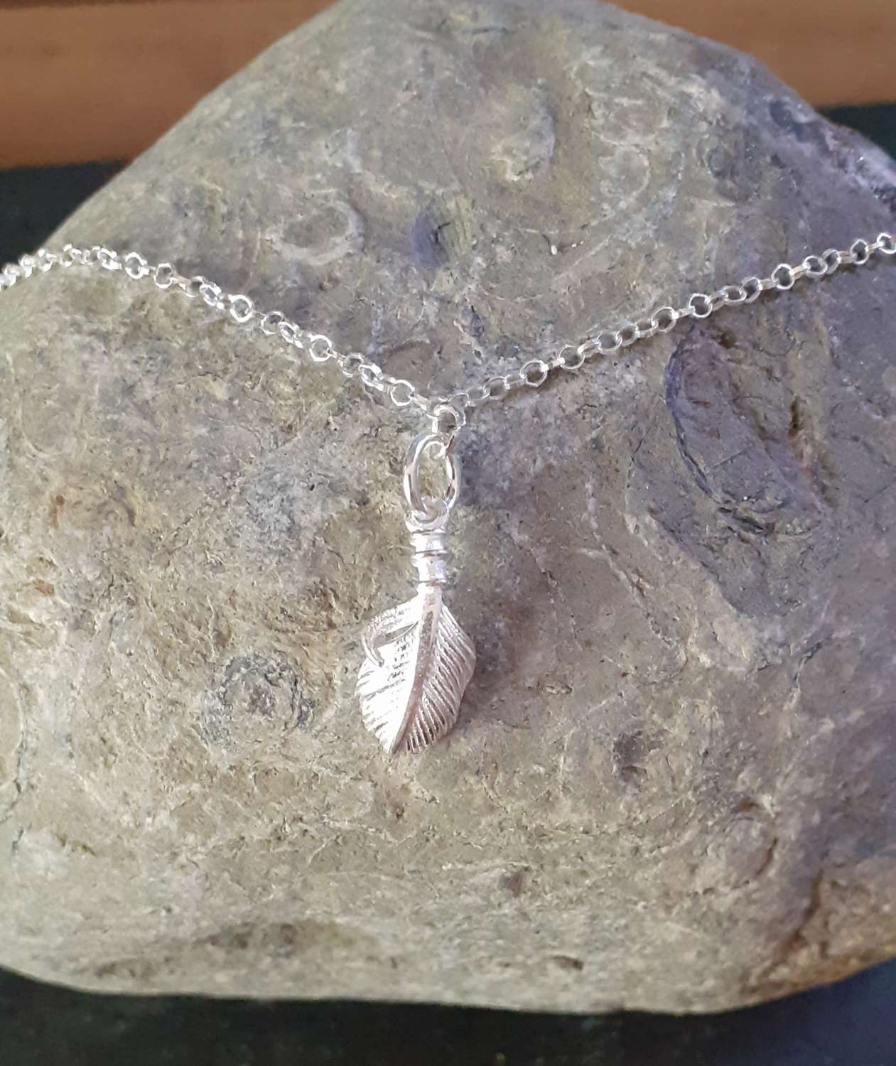 Sterling Silver Feather Necklace Sterling Silver Feather Necklace