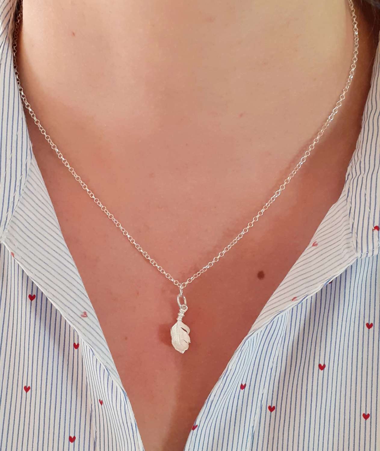 Sterling Silver Feather Necklace Sterling Silver Feather Necklace