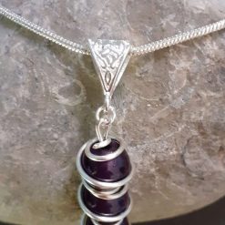 Wire wrap sterling silver necklace 5 Wire wrap sterling silver necklace 5