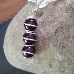 Wire wrap sterling silver necklace 4 Wire wrap sterling silver necklace 4