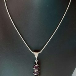 Wire wrap sterling silver necklace 1 Wire wrap sterling silver necklace 1