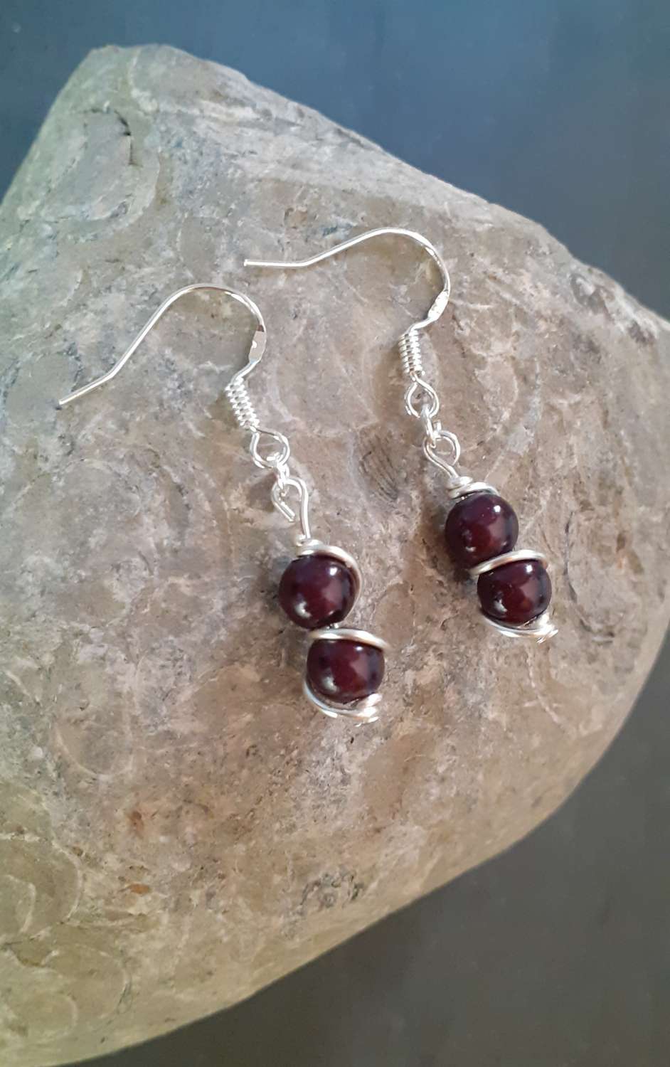 Wire Wrapped Black Sterling Silver Jewellery Set Wire Wrapped Black Sterling Silver Jewellery Set
