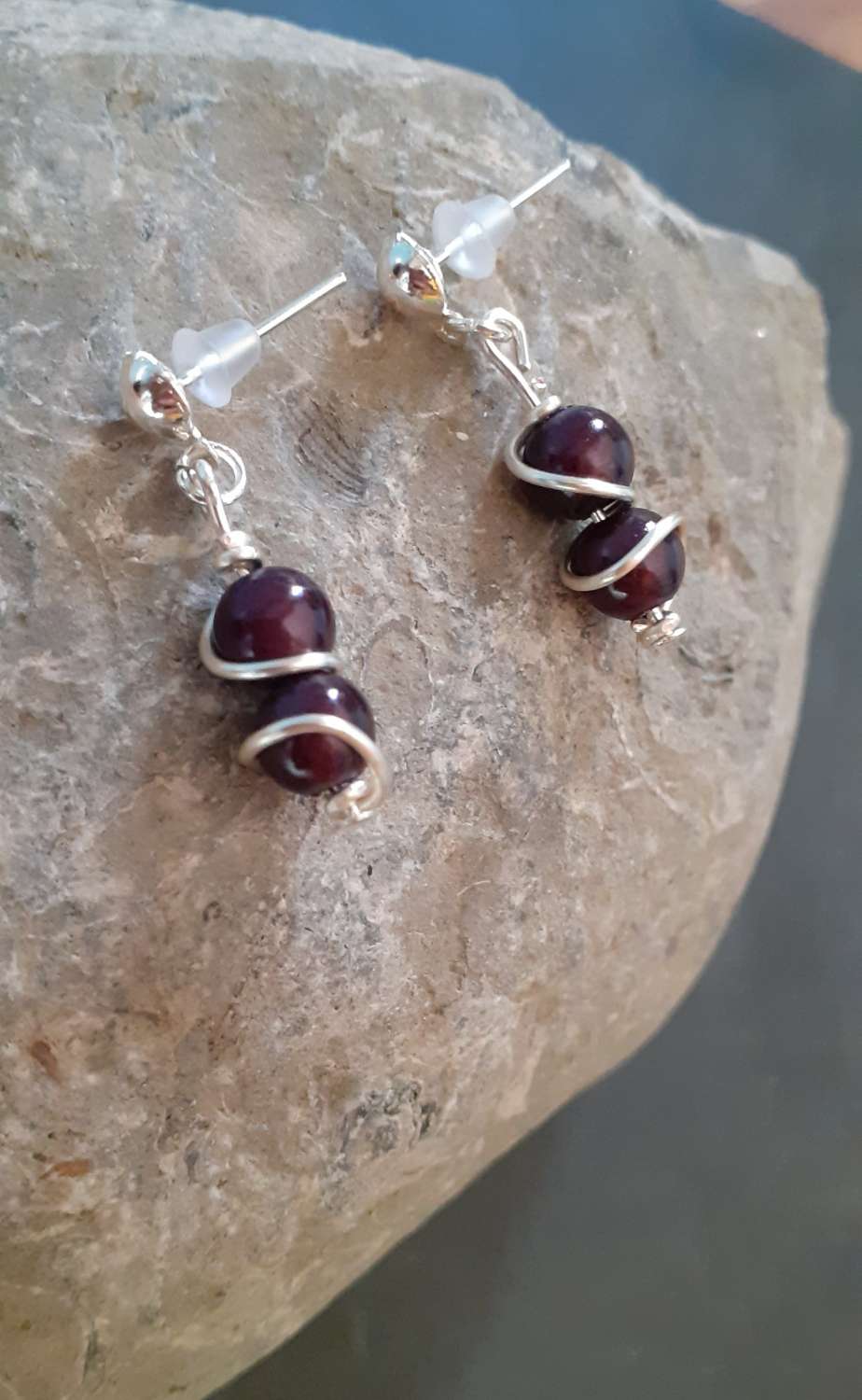Wire Wrapped Black Sterling Silver Jewellery Set Wire Wrapped Black Sterling Silver Jewellery Set