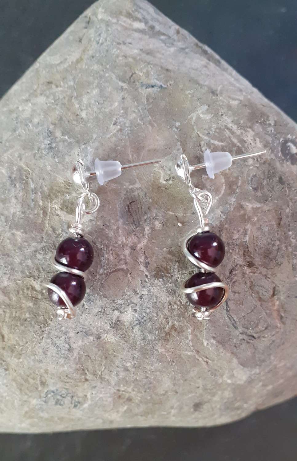 Wire Wrapped Black Sterling Silver Jewellery Set Wire Wrapped Black Sterling Silver Jewellery Set