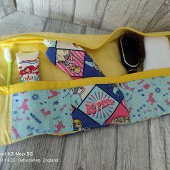 Sleep over toiletry bag with sleep mask