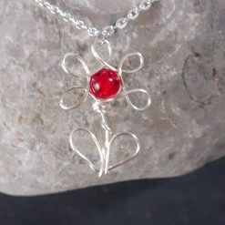 Flower Pendant Necklace | Wire Flower Pendant 13 Flower Pendant Necklace | Wire Flower Pendant 13