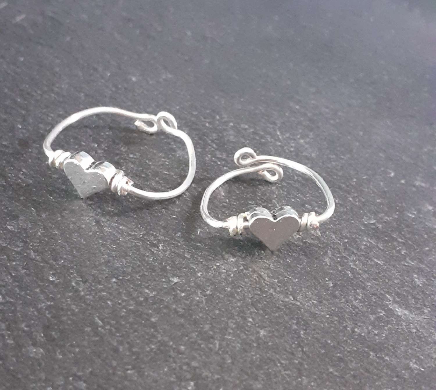 Mother and Daughter Heart Rings Mother and Daughter Heart Rings