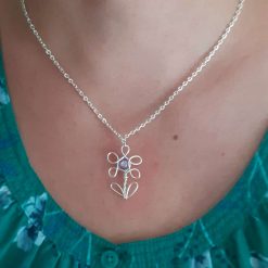 Flower Pendant Necklace | Wire Flower Pendant 8 Flower Pendant Necklace | Wire Flower Pendant 8
