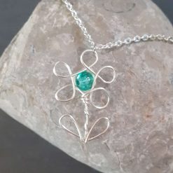 Flower Pendant Necklace | Wire Flower Pendant 2 Flower Pendant Necklace | Wire Flower Pendant 2