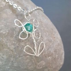 Flower Pendant Necklace | Wire Flower Pendant 3 Flower Pendant Necklace | Wire Flower Pendant 3