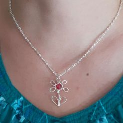 Flower Pendant Necklace | Wire Flower Pendant 12 Flower Pendant Necklace | Wire Flower Pendant 12