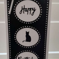 Cat Card Happy Birthday Oval Film (Cat Collection)