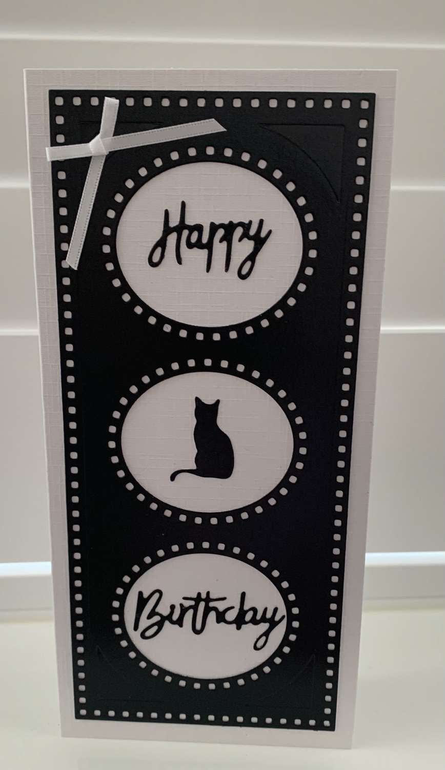 Cat Card Happy Birthday Oval Film (Cat Collection) Cat Card Happy Birthday Oval Film (Cat Collection)