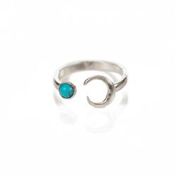 Silver Moon Turquoise  Ring