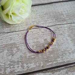 Purple and gold moon bracelet