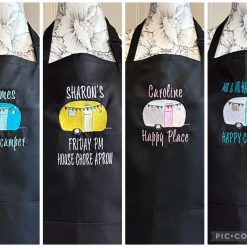 Personalised Embroidered Caravan Apron