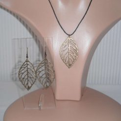 Large Leaf Necklace & Earring Set