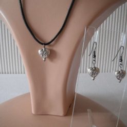 Celtic Heart Necklace & Earring Set