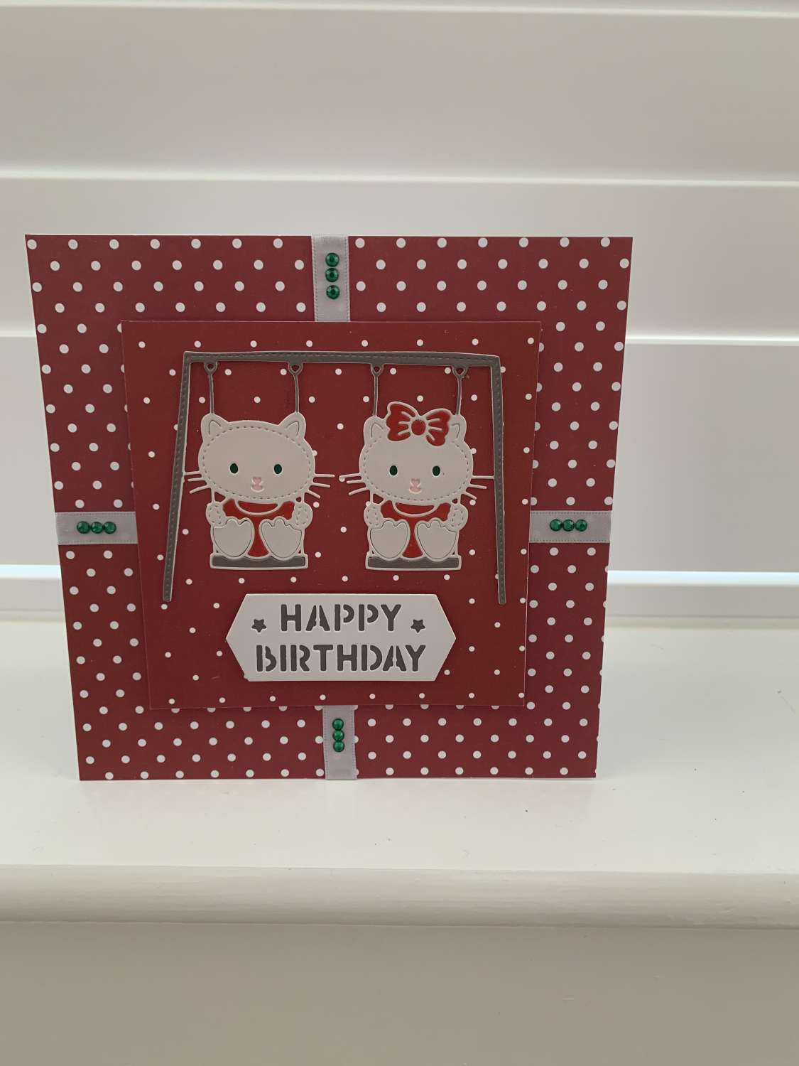 FD4AE070-854F-40D6-87F3-3D051DFD48E2 Cat Card Happy Birthday Twins On Swings (Cat Collection) 1