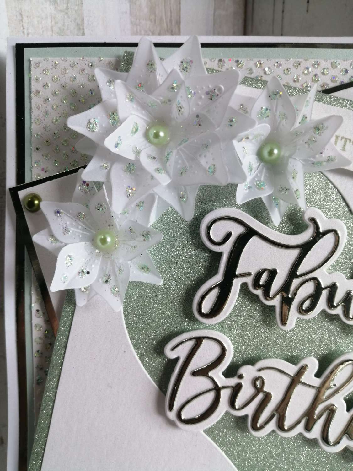 Luxury Handmade It's Your Fabulous Birthday Heart Card Aquamarine with star flowers Luxury Handmade It's Your Fabulous Birthday Heart Card Aquamarine with star flowers