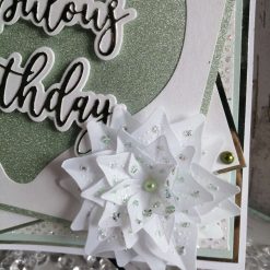 Luxury Handmade It's Your Fabulous Birthday Heart Card Aquamarine with star flowers 3 Luxury Handmade It's Your Fabulous Birthday Heart Card Aquamarine with star flowers 3