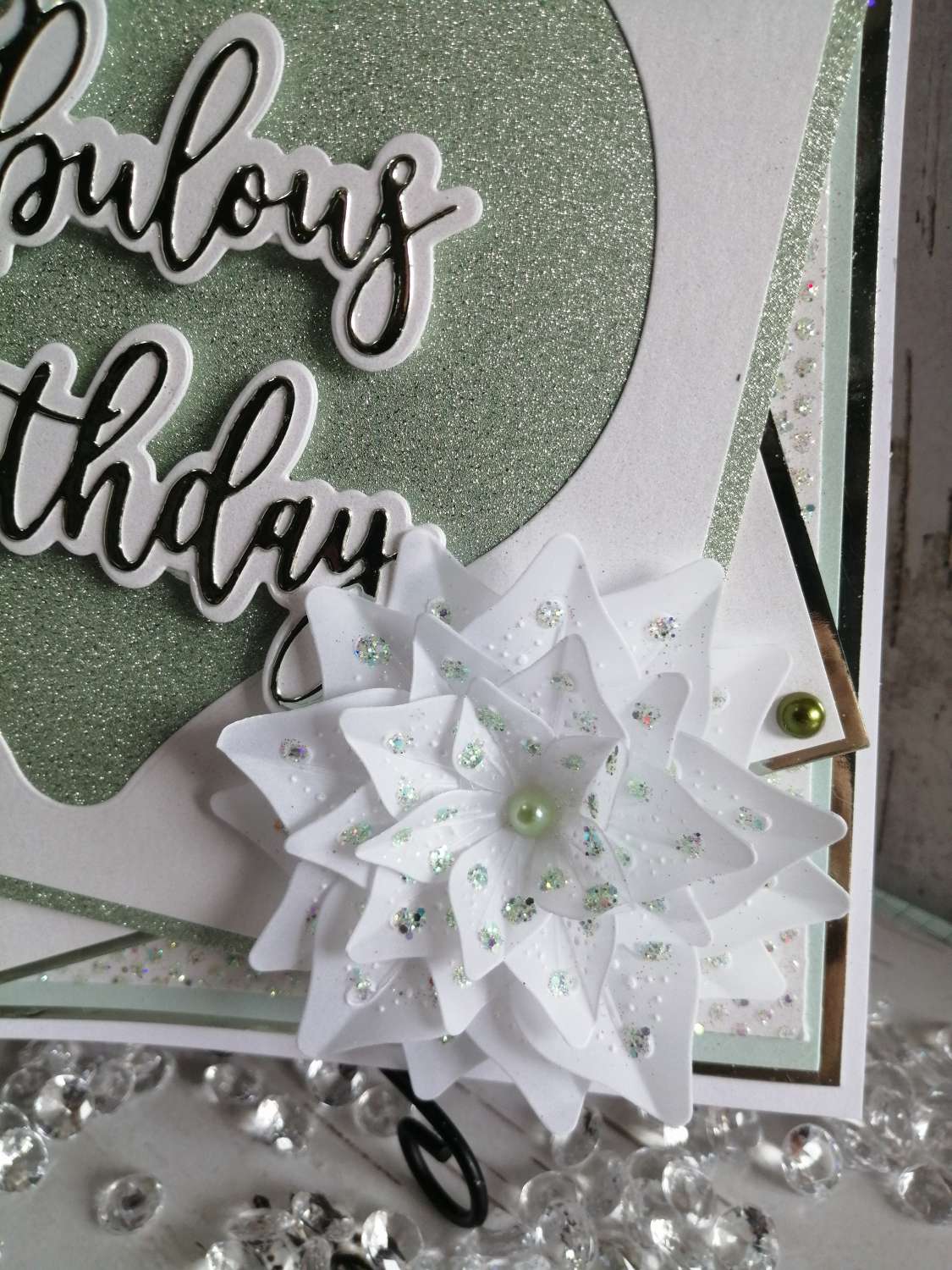 Luxury Handmade It's Your Fabulous Birthday Heart Card Aquamarine with star flowers Luxury Handmade It's Your Fabulous Birthday Heart Card Aquamarine with star flowers