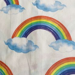 Beautiful Rainbow & Cloud print Cushion 1 Beautiful Rainbow & Cloud print Cushion 1