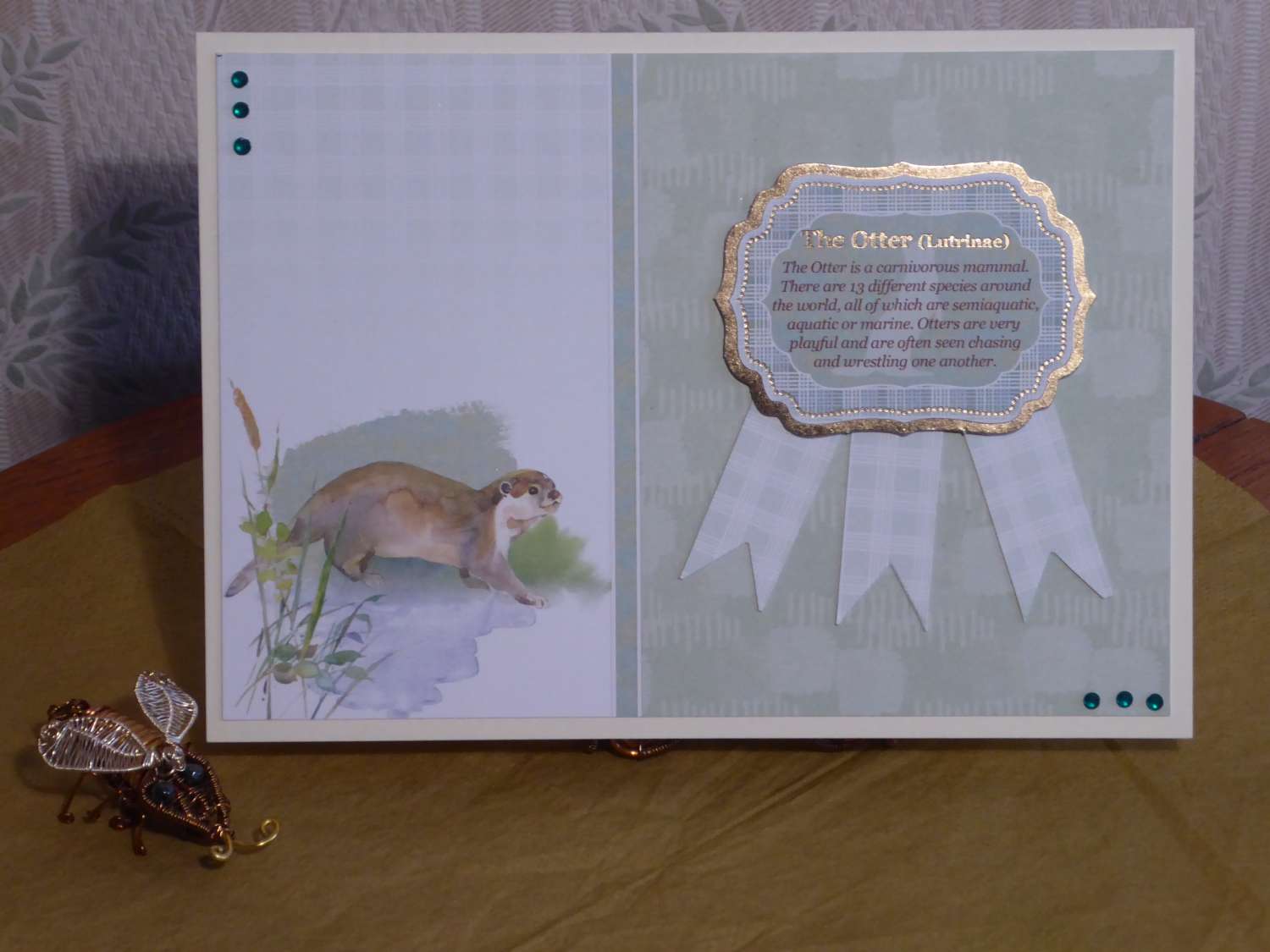 Otter Rosette, Any Occasion Card Otter Rosette, Any Occasion Card