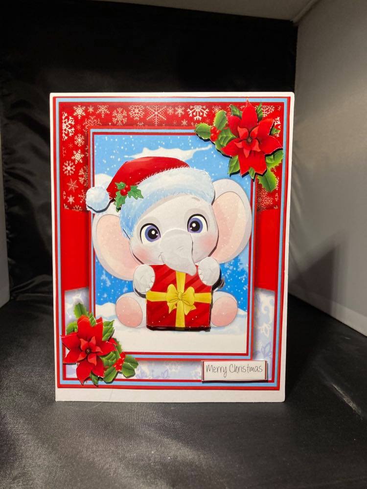 Merry Christmas Elephant Card Merry Christmas Elephant Card
