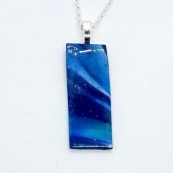 Swirly blue long necklace set in blue and turquoise 3 Swirly blue long necklace set in blue and turquoise 3