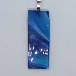 Swirly blue long necklace set in blue and turquoise 5 Swirly blue long necklace set in blue and turquoise 5