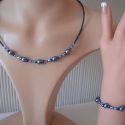 Blue Tones Necklace & Bracelet Set