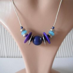 Blue Disc Necklace