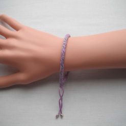Mauve & Grey Kumihimo Bracelet