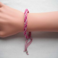 Pink Tones Kumihimo Bracelet