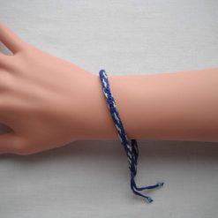Blue Diamond  Kumihimo Bracelet